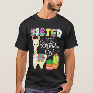 Llama Verjaardag Zus Van Het Jarige Meisje Boerder T-shirt