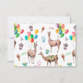 Llama Verjaardagsfeest | Foto Bedankkaart (Achterkant)