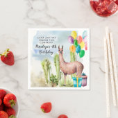 Llama Verjaardagsfeest Gepersonaliseerde Party Ser Servet (Insitu)