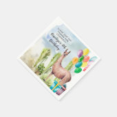 Llama Verjaardagsfeest Gepersonaliseerde Party Ser Servet (Hoek)