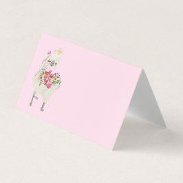 Llama Verjaardagsfeest Menu Kaarten