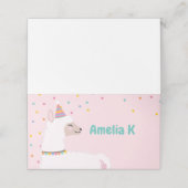 Llama verjaardagsfeest plaats kaarten plaatskaartje (Buitenkant ongevouwen)