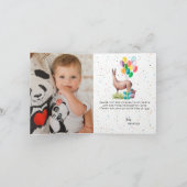 Llama verjaardagsfeestje | Foto bedankkaart (Binnen)