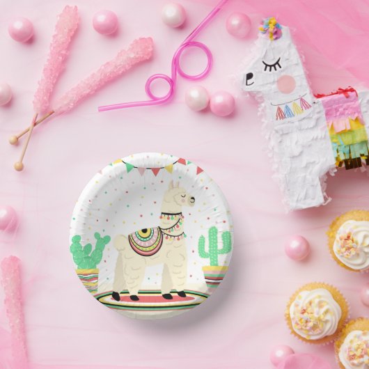 Llama Verjaardagsfeestje Papieren Borden Kommen (Feest)