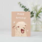 Llama-verjaardagskaart Briefkaart (Staand voorkant)