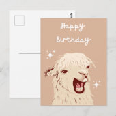 Llama-verjaardagskaart Briefkaart (Voorkant / Achterkant)