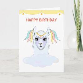 Llama-verjaardagskaart Kaart
