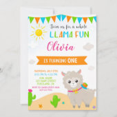 Llama verjaardagsuitnodiging Alpaca feest uitnodig Kaart (Voorkant)
