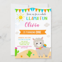 Llama verjaardagsuitnodiging Alpaca feest uitnodig Kaart