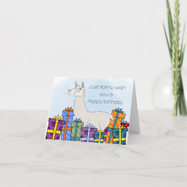 Llama Verjaardagswensen Kaart