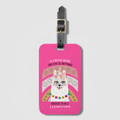 Llama | Verkies om een Bagagelabel van Llamacorn t (Voorkant (verticaal))