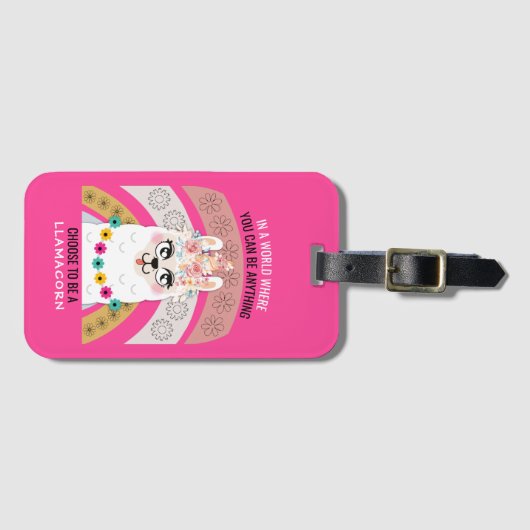 Llama | Verkies om een Bagagelabel van Llamacorn t (Voorkant (horizontaal))