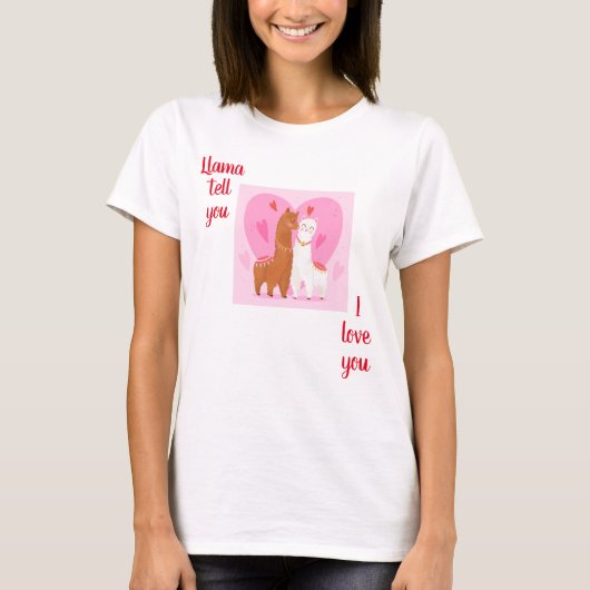 Llama Vertel je T-shirt (Voorkant)