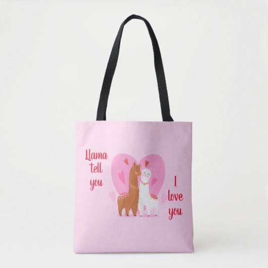 Llama Vertel je Tote Bag (Voorkant)