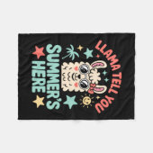 Llama Vertel Summers Hier Pun Schattige Leraar Stu Fleece Deken (Voorkant (Horizontaal))