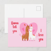 Llama vertelt je  briefkaart (Voorkant / Achterkant)