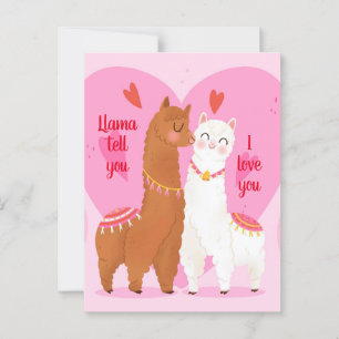 Llama vertelt je   briefkaart