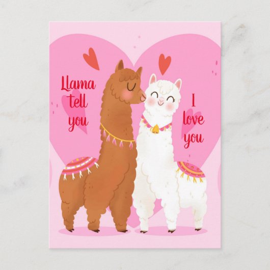 Llama vertelt je   briefkaart (Voorkant)