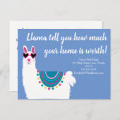 llama vertelt je hoeveel marketing van onroerend g briefkaart (Voorkant / Achterkant)