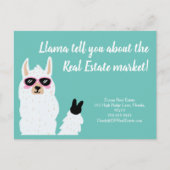 llama vertelt je hoeveel marketing van onroerend g briefkaart (Voorkant)