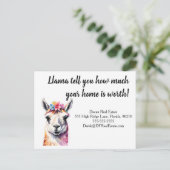 llama vertelt je hoeveel marketing van onroerend g briefkaart (Staand voorkant)