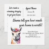 llama vertelt je hoeveel marketing van onroerend g briefkaart (Voorkant / Achterkant)