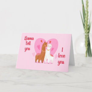 Llama Vertelt je Vouwbare Wenskaart Kaart