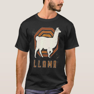 Llama Vintage Retro Klassieke Dierenliefde T-shirt