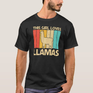Llama voor meisjes vrouwen Llama boerderij dier T-shirt