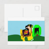 Llama vreugde briefkaart (Voorkant / Achterkant)