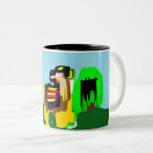Llama vreugde tweekleurige koffiemok (Voorkant rechts)