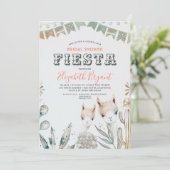 Llama Vrijgezellenfeest Fiesta Southwestern Kaart (Staand voorkant)