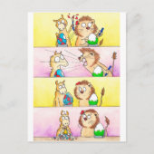 Llama VS briefkaart van de Pasen van Lion door N.  (Voorkant)