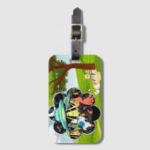 Llama vs Evil Squid Epic Space Battle Bagagelabel (Voorkant (verticaal))