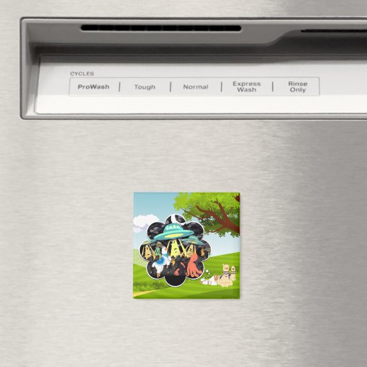 Llama vs Evil Squid Epic Space Battle Magneet (Insitu (Vaatwasser))