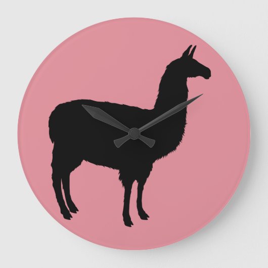 LLAMA WALL CLOCK GROTE KLOK (Voorkant)