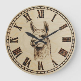 Llama Wall Clock Grote Klok