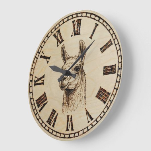 Llama Wandklok (Hoek)