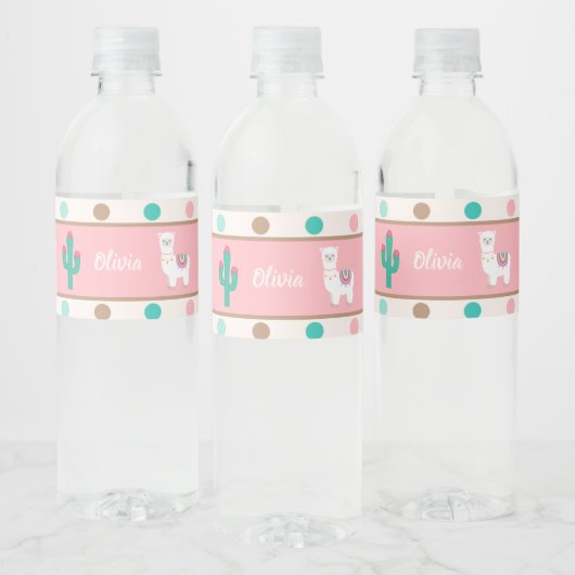 Llama waterlabel waterfles etiket (Flessen)