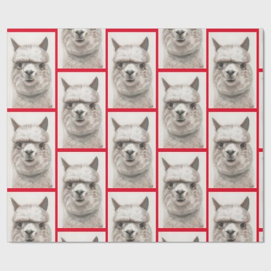 Llama-Waterverf die papier met alpaca-glimlachen p (Vlak)