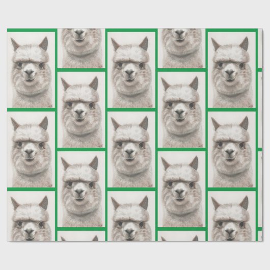 Llama-Waterverf die papier met alpaca-glimlachen p (Vlak)