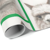 Llama-Waterverf die papier met alpaca-glimlachen p (Rol Hoek)