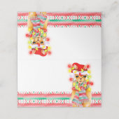 Llama waterverf grillige kerstvakantie plaatskaartje (Buitenkant ongevouwen)