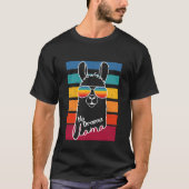 Llama Wearing Sunglasses With Colorful Strips T-shirt (Voorkant)