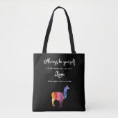 Llama. Wees altijd zelf, tenzij je een slaam kunt Tote Bag (Voorkant)