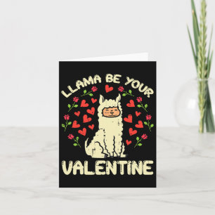 Llama Wees Je Valentijn Schattige Alpaca Mannen Vr Kaart