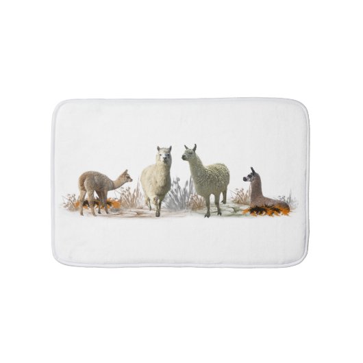 Llama Weide Badmat (kies kleur) (Voorkant)