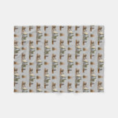 Llama Weide Fleece Deken (Grijs) (Voorkant (Horizontaal))