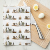 Llama Weide Keukendoek (kies kleur) Theedoek (Quarter Fold)