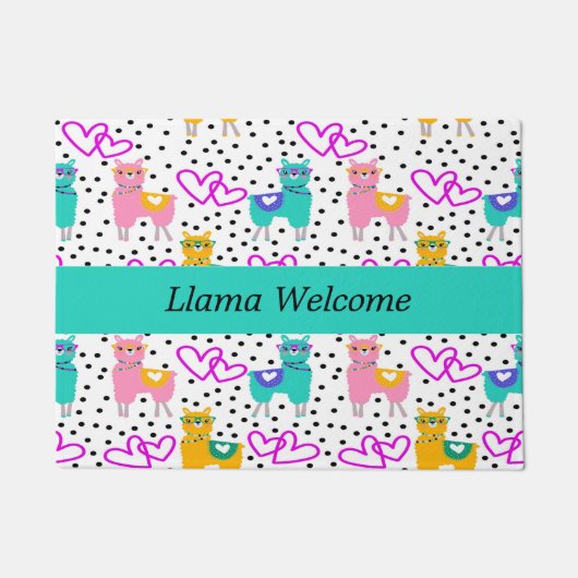 Llama Welcome Doormat Deurmat (Voorkant)